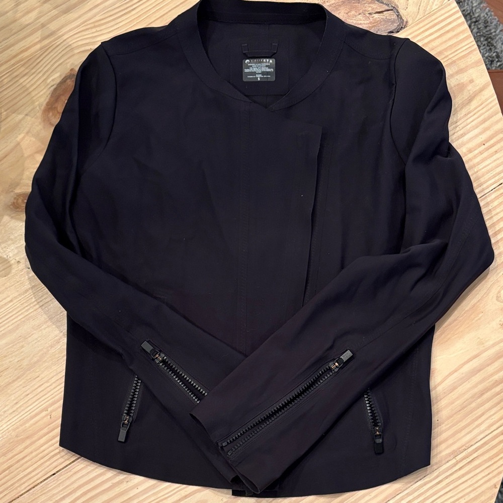 Athleta Double Zip Moto Jacket Size S - Picture 2 of 4